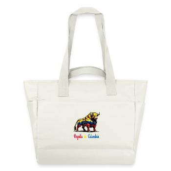 Das ist der Stolz Kolumbiens Flagge - Wasserabweisende Padded Bag - Naturweiß - Vorne