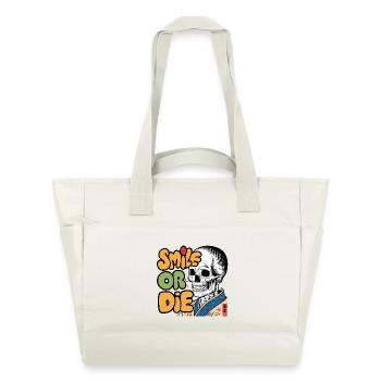 Skeletor avec un message optimiste - Sac matelassé déperlant - blanc nature - Devant