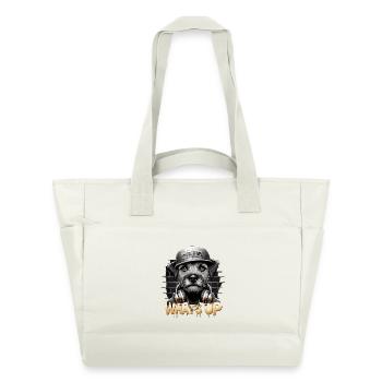 Border Terrier Was geht ab Kopfhörer Geschenk - Wasserabweisende Padded Bag - Naturweiß - Vorne