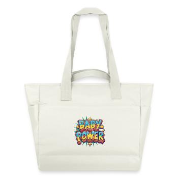 Baby Power Comic Style Design - Water-Repellent Padded Bag - natural white - Front