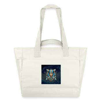L’essence de l’Égypte. Femme égyptienne - Sac matelassé déperlant - blanc nature - Devant
