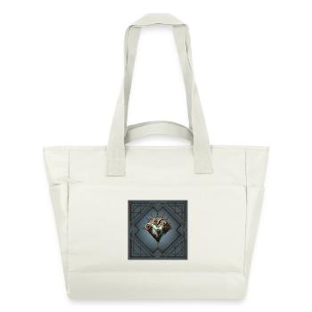 Cœur steampunk fascinant - Sac matelassé déperlant - blanc nature - Devant