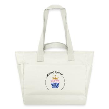 Reine de la pâtisserie personnalisable - Sac matelassé déperlant - blanc nature - Devant