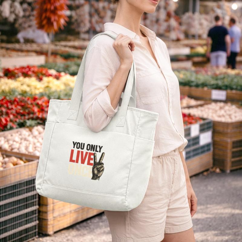Du Lebst Nur Einmal Vintage Wasserabweisende Padded Bag