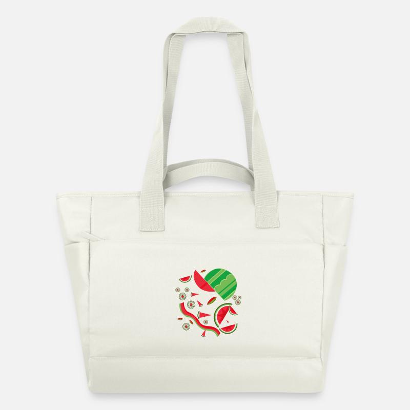 Design abstrait de pastèque - Sac matelassé déperlant - blanc nature