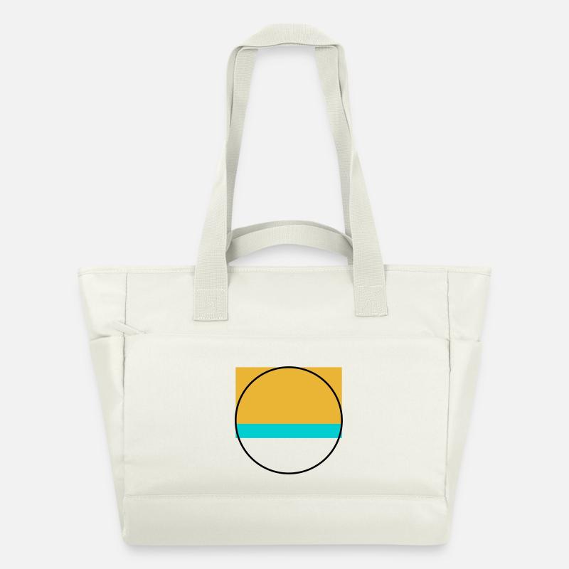 Minimalist Sunset Over Ocean - Water-Repellent Padded Bag - natural white