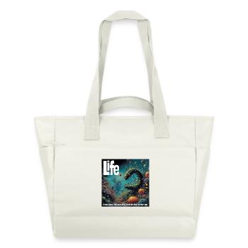 Cycle de vie Monde sous-marin Illustration - Sac matelassé déperlant - blanc nature - Devant