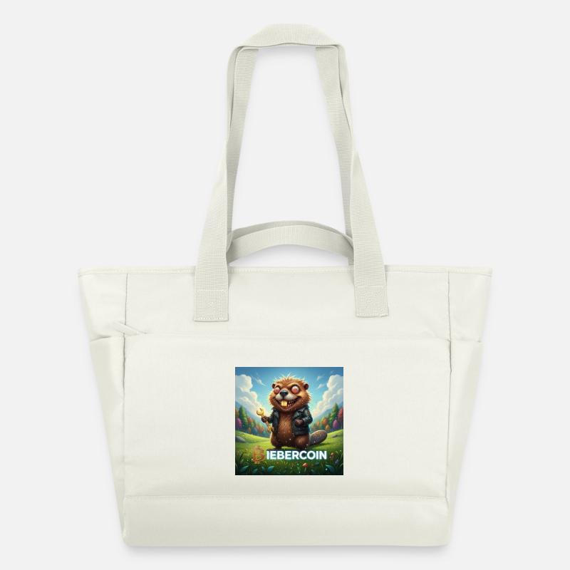 Crypto Beaver avec clé à molette - Sac matelassé déperlant - blanc nature