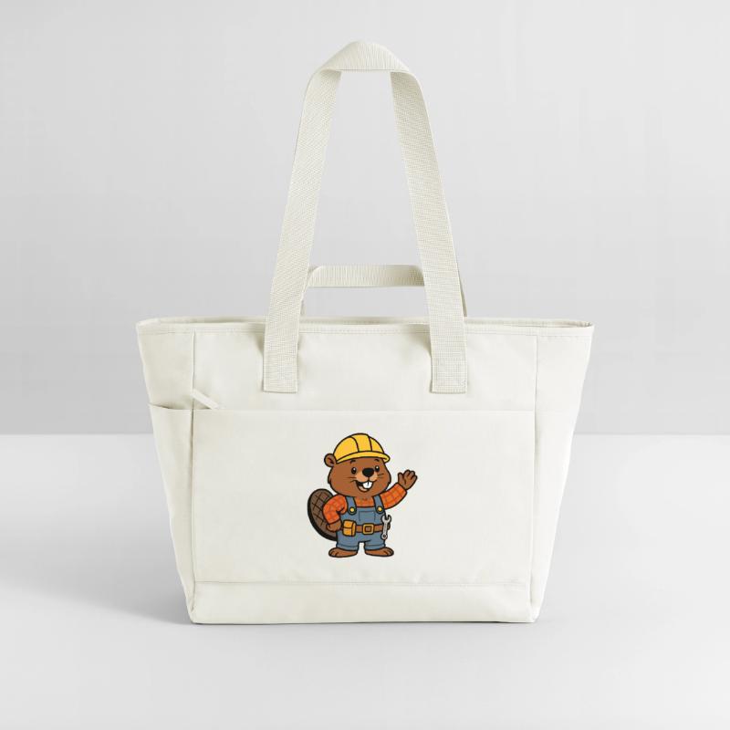 Beaver Construction Worker Bob Helm Hello Plan Builder Water-Repellent Padded Bag