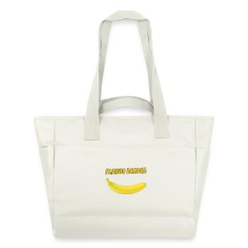Banane célèbre - Sac matelassé déperlant - blanc nature - Devant