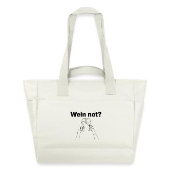 Manque de vin ? – Santé à la vie, amoureuse du vin - Sac matelassé déperlant - blanc nature - Devant