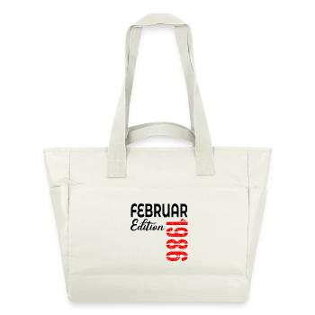 41st birthday - February 1986 - Water-Repellent Padded Bag - natural white - Front