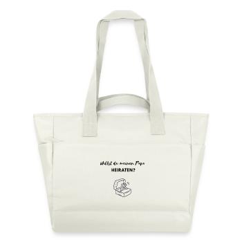 Veux-tu épouser mon père ? Demande en mariage - Sac matelassé déperlant - blanc nature - Devant