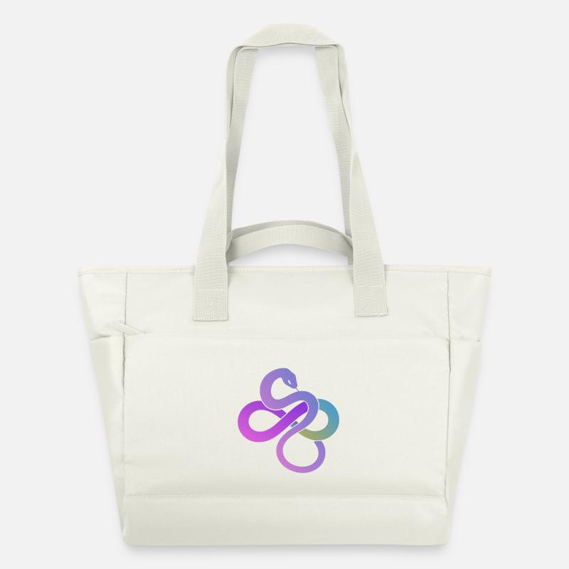 Bunte Unendlichkeitsschleife - Wasserabweisende Padded Bag - Naturweiß
