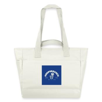 Hoopsrausch Basketball Emblem - Water-Repellent Padded Bag - natural white - Front