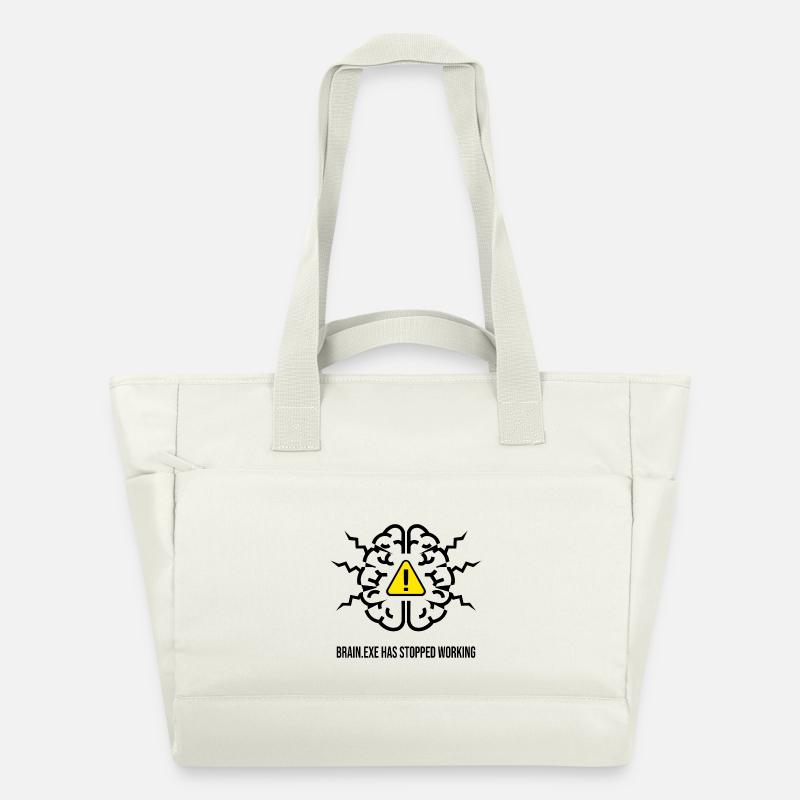 BRAIN.EXE HAS STOPPED WORKING - Brain Failure NO - Water-Repellent Padded Bag - natural white