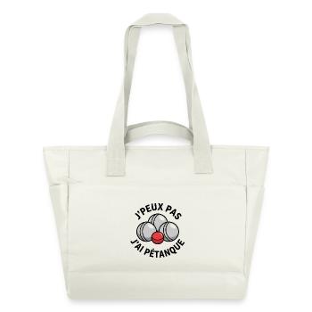 Jai Pétanque Boules Rire - Sac matelassé déperlant - blanc nature - Devant