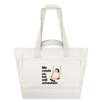 ICH WILL SCHAUKELN. KEINE LUST AUF MENSCHEN - Wasserabweisende Padded Bag - Naturweiß - Vorne