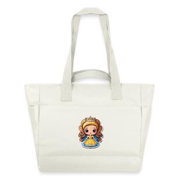 Princesse Dorée Cartoon Bijou - Sac matelassé déperlant - blanc nature - Devant