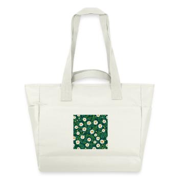 Fleurs de marguerite - Sac matelassé déperlant - blanc nature - Devant