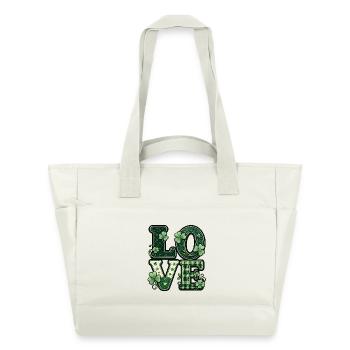 Love St Patricks Day - Wasserabweisende Padded Bag - Naturweiß - Vorne