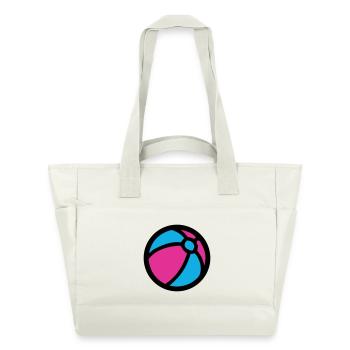 Wasserball Strand Sommer Icon - Wasserabweisende Padded Bag - Naturweiß - Vorne