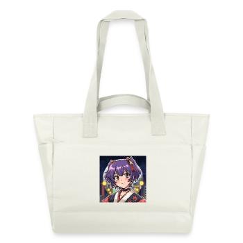 stickers style manga - Sac matelassé déperlant - blanc nature - Devant