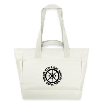 lebensrad mit mantra "om mani padme hum" - Wasserabweisende Padded Bag - Naturweiß - Vorne