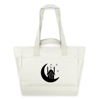 Moschee religiöse Kultstätte im Mond - Wasserabweisende Padded Bag - Naturweiß - Vorne