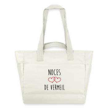 Vermeil-Hochzeit 45 Jahre Ehe - Wasserabweisende Padded Bag - Naturweiß - Vorne