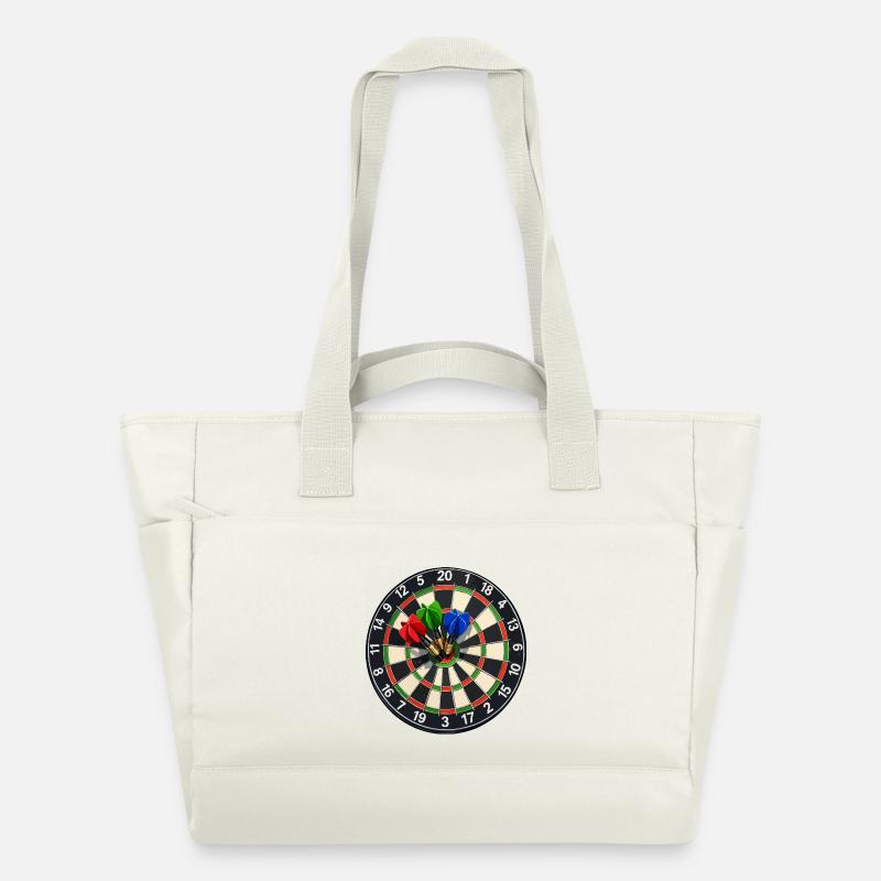 Cible de fléchettes Trois fléchettes - Sac matelassé déperlant - blanc nature