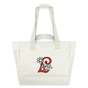 Lettre L - Sac matelassé déperlant - blanc nature - Devant