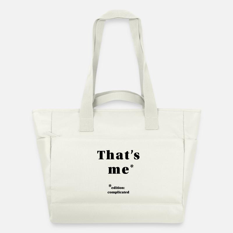 ME – it's complicated | minimalist statement - Water-Repellent Padded Bag - natural white