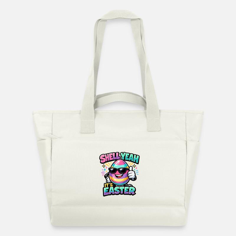Shell Yeah It's Easter Ostern Spruch Hell yeah - Sac matelassé déperlant - blanc nature
