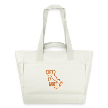 Chouette botte italienne - Chouette botte - Sac matelassé déperlant - blanc nature - Devant