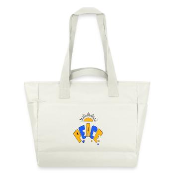 Paix - Sac matelassé déperlant - blanc nature - Devant