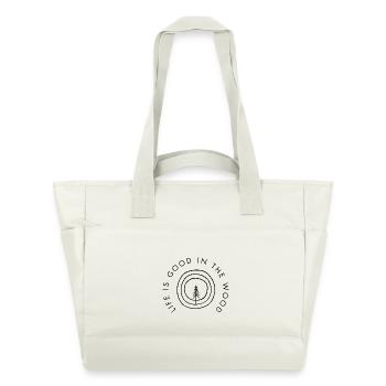 Life is good in the wood - Wasserabweisende Padded Bag - Naturweiß - Vorne