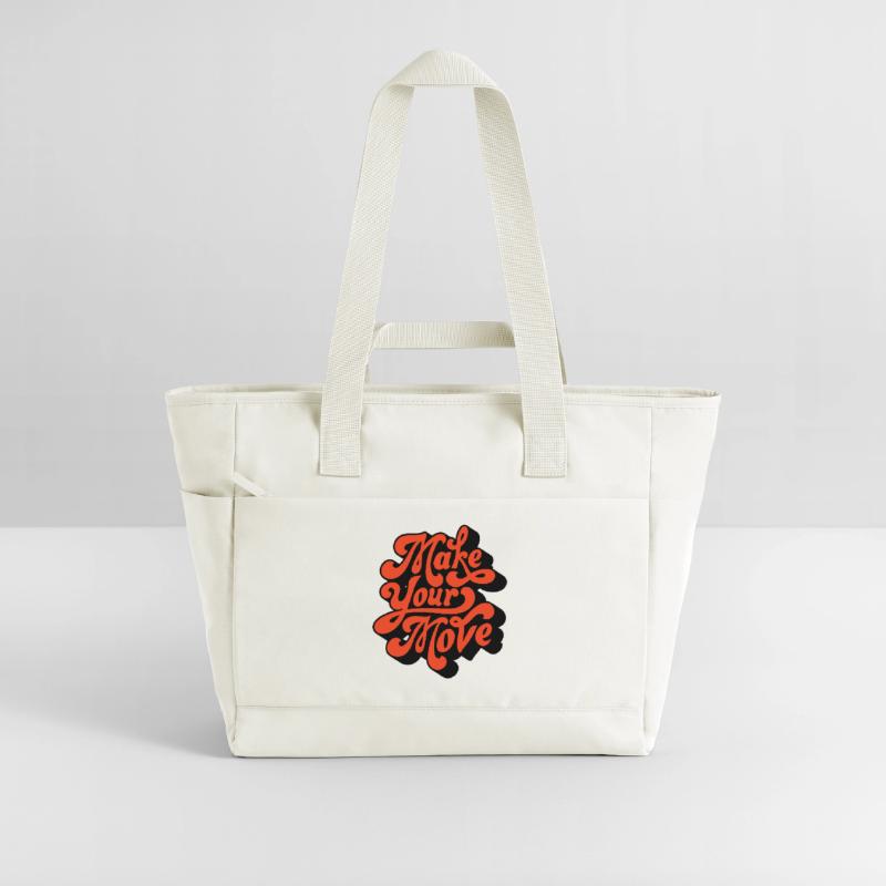 Make Your Move Retro Script Water-Repellent Padded Bag