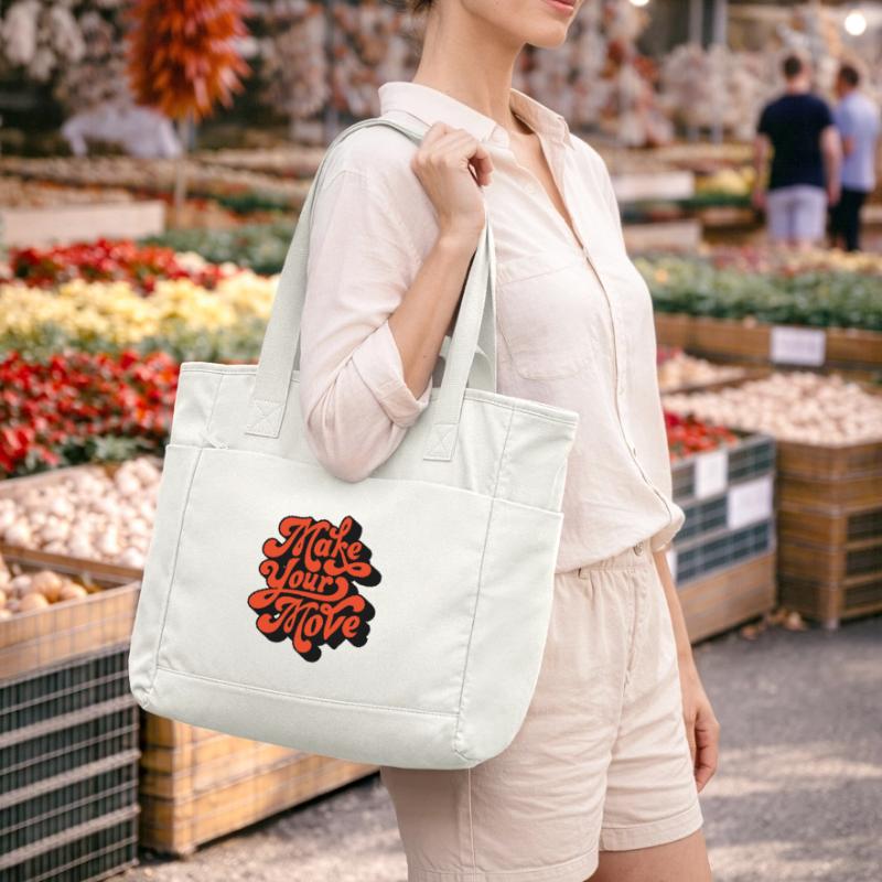 Make Your Move Retro Script Water-Repellent Padded Bag