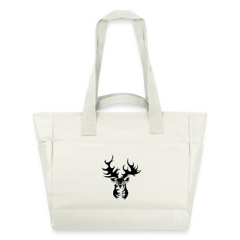 Rentier Elch Hirsch Geweih Illustration Symbol - Wasserabweisende Padded Bag - Naturweiß - Vorne