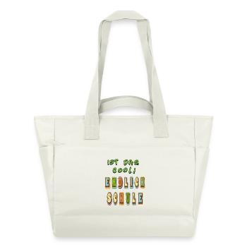 Enfin l’école - Sac matelassé déperlant - blanc nature - Devant