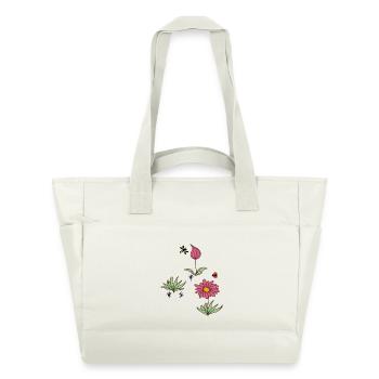 Plant Bud Flower - Water-Repellent Padded Bag - natural white - Front
