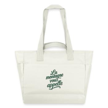 The mountains are calling! - Water-Repellent Padded Bag - natural white - Front