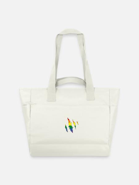 Regenbogen Kralle Kratzspur - Wasserabweisende Padded Bag - Naturweiß