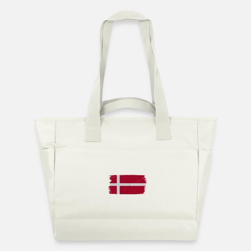 Drapeau danemark - Sac matelassé déperlant - blanc nature