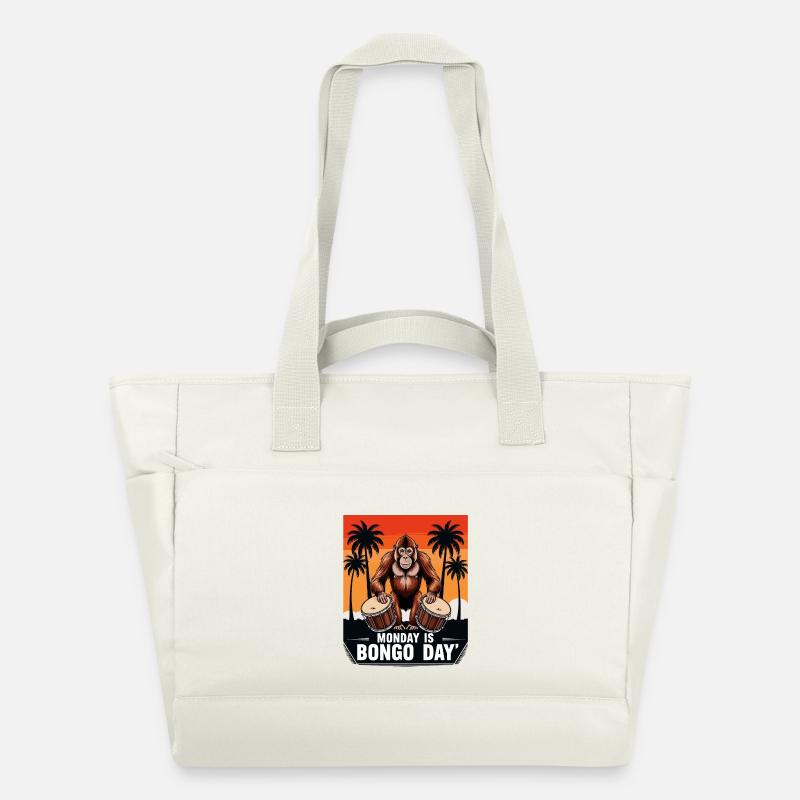 Monkey Bongo Batteur - Sac matelassé déperlant - blanc nature
