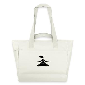 Croquis ferroviaire - Sac matelassé déperlant - blanc nature - Devant