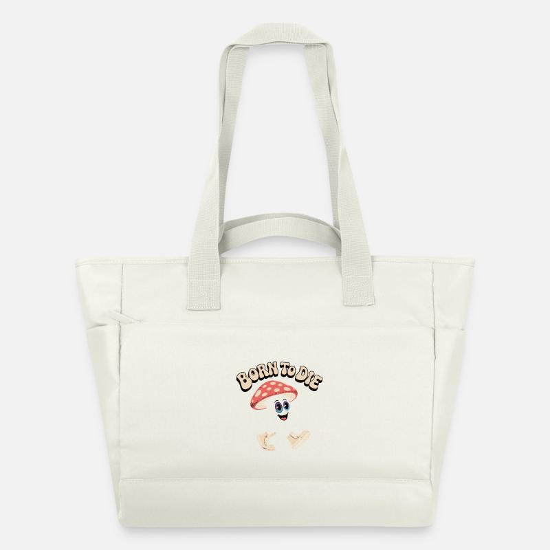 Né pour mourir : Champignon Mème - Sac matelassé déperlant - blanc nature