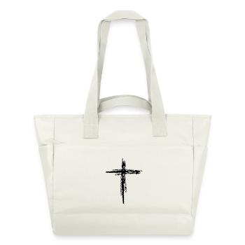 cross - Water-Repellent Padded Bag - natural white - Front