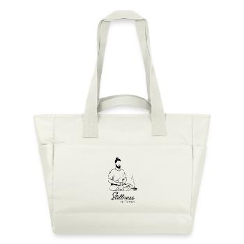 Stillness is Power - Water-Repellent Padded Bag - natural white - Front